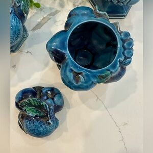 Vintage Inarco Japan Berry Blue Sugar Cream Set (2) ONLY